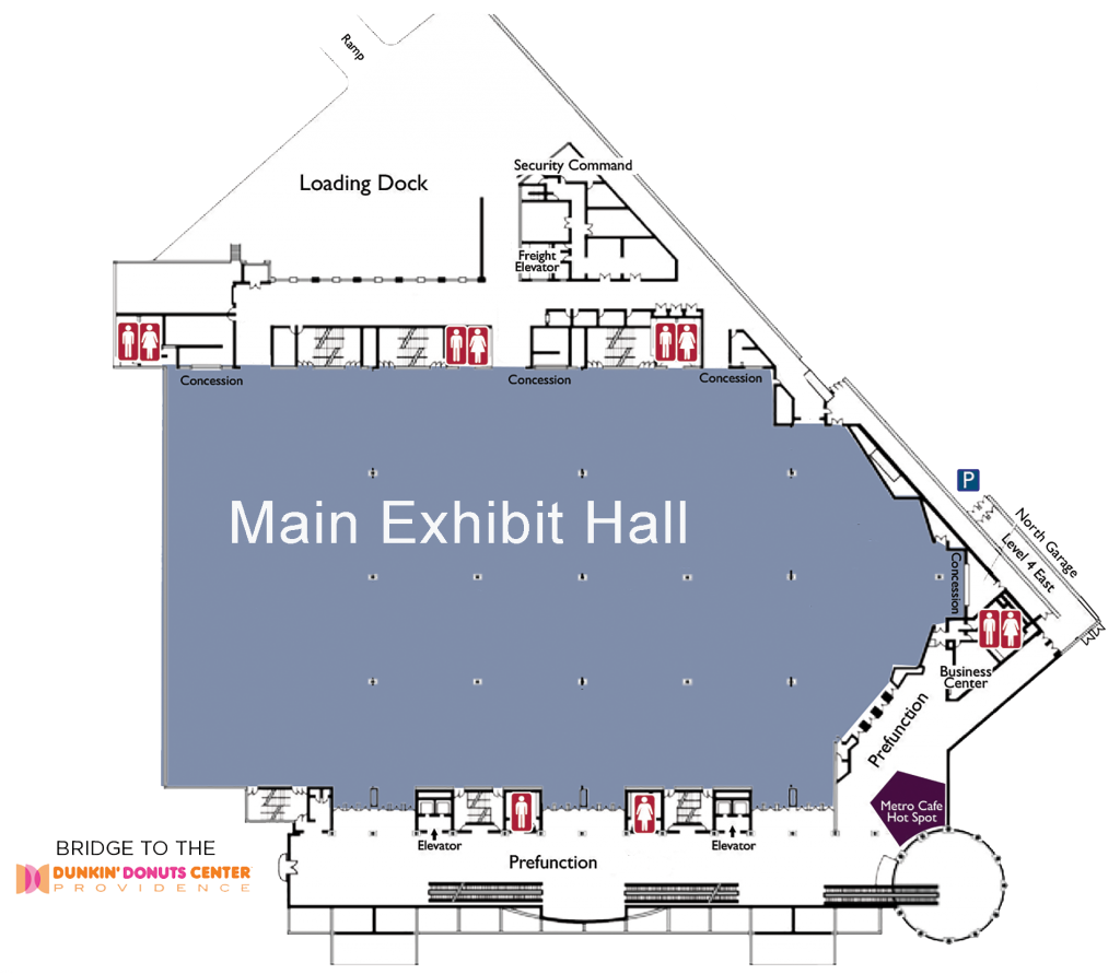 Map of the third floor of the RI Convention Center