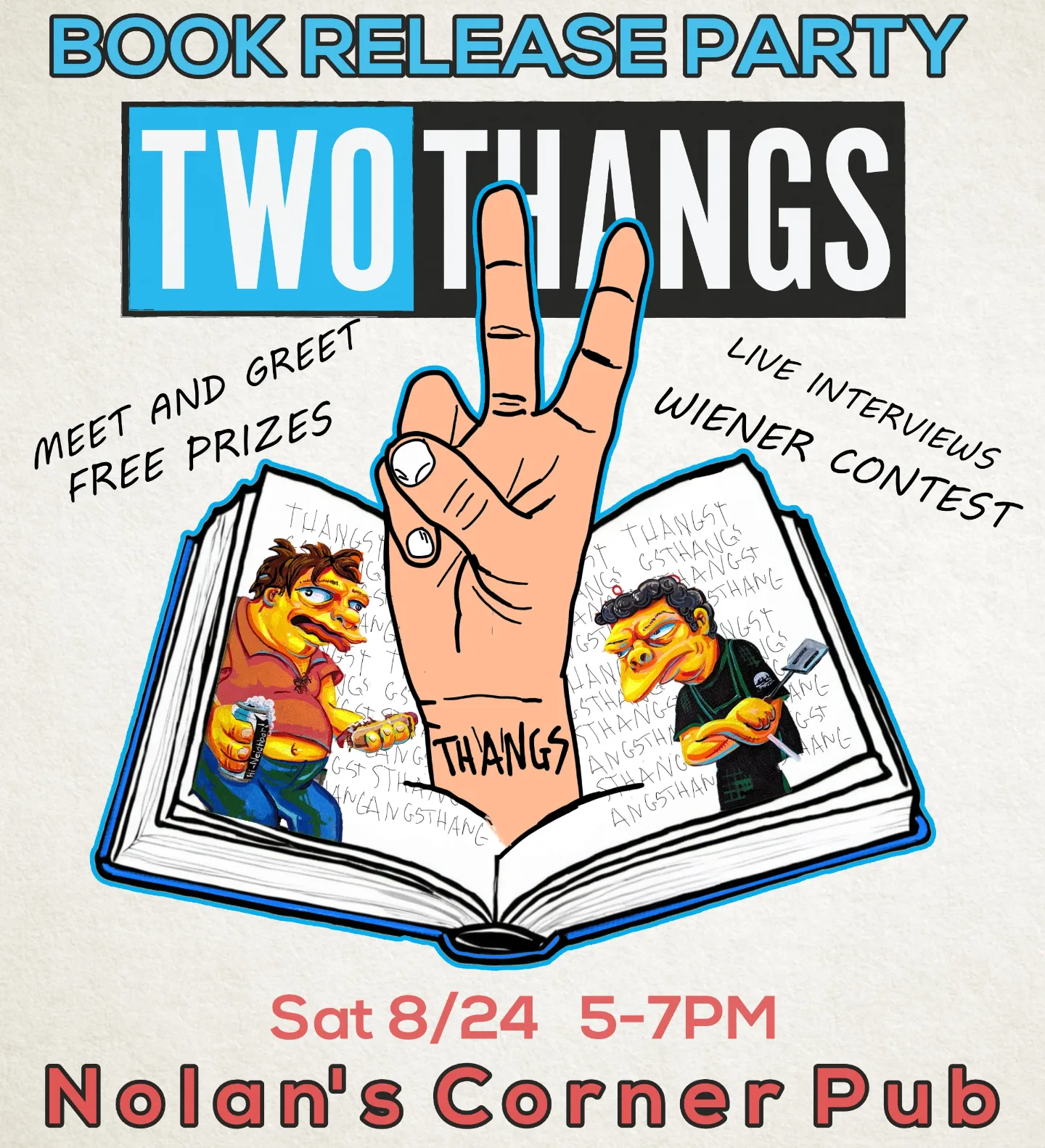 Two Thangs Book Release Party Flyer