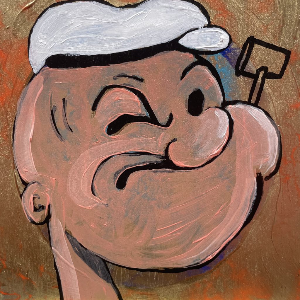 Rhode Island Comic Con Writer's Pick: Painting of Popeye the Sailor Man. 